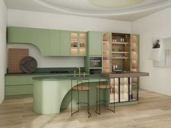 Glossy Lacquer Kitchen Cabinets for a Bright Modern Look - Image 2