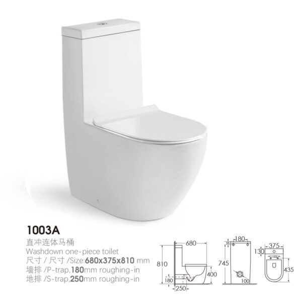 SABER-Certified Ceramic Sanitary Ware Set (Antibacterial Glaze, Saudi Luxury Hotels) - Image 2