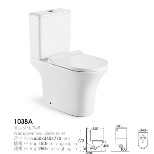 SABER Certified Ceramic Sanitary Ware Set (Quick-Drain, Saudi Mall Restrooms) - Image 2