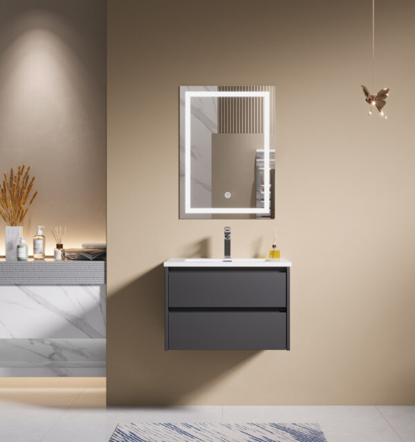 White And Gray Modern Bathroom Cabinet for Commercial Hotel Projects - Image 8