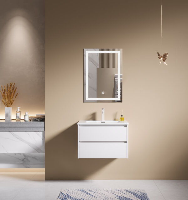 White And Gray Modern Bathroom Cabinet for Commercial Hotel Projects - Image 4