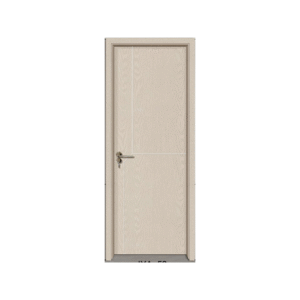 Modern WPC Door with White Decorative Lines