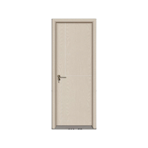 Modern WPC Door with White Decorative Lines