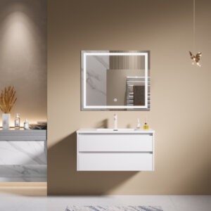 White And Gray Modern Bathroom Cabinet for Commercial Hotel Projects