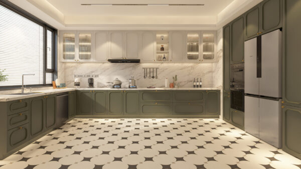 Luxury Glossy Emerald Green Kitchen Cabinets - Image 2