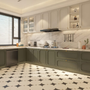 Luxury Glossy Emerald Green Kitchen Cabinets