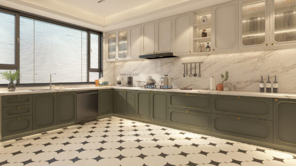 Luxury Glossy Emerald Green Kitchen Cabinets