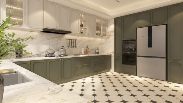 Luxury Glossy Emerald Green Kitchen Cabinets - Image 3