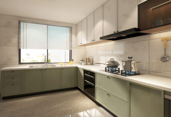 Minimalist Elegance: Exploring a Chic White Kitchen with Wooden Accents - Image 3