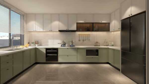 Minimalist Elegance: Exploring a Chic White Kitchen with Wooden Accents - Image 4