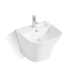 Commercial - grade Wall - Hung Basin BG - 019, 495x442x382mm Dimensions, Ideal for Hotel Bathrooms