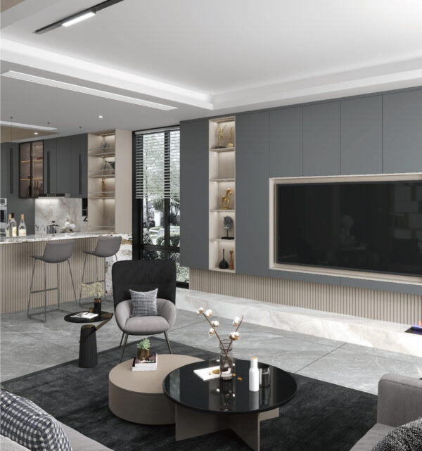 Modern Sophistication - Neutral - Toned Custom Cabinets for Global Interiors