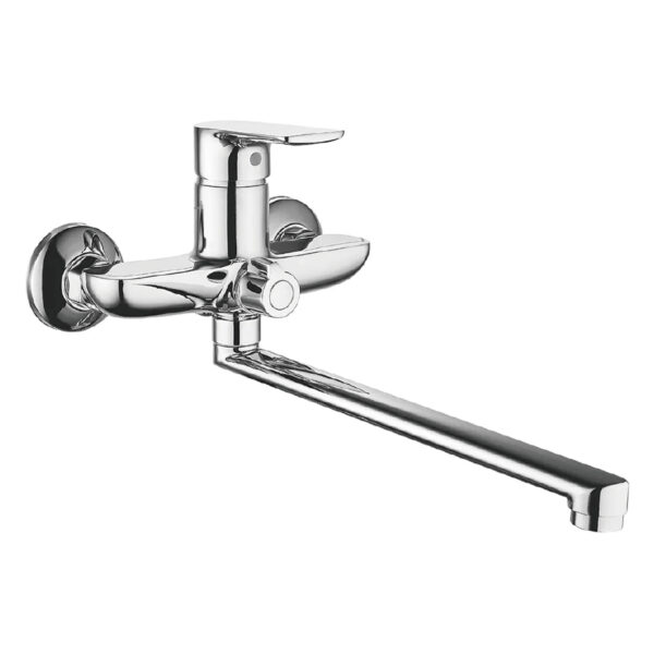 Wall-mounted Bathtub Faucet with Chrome Finish & Shower Set – Complete Bath Renovation Solution