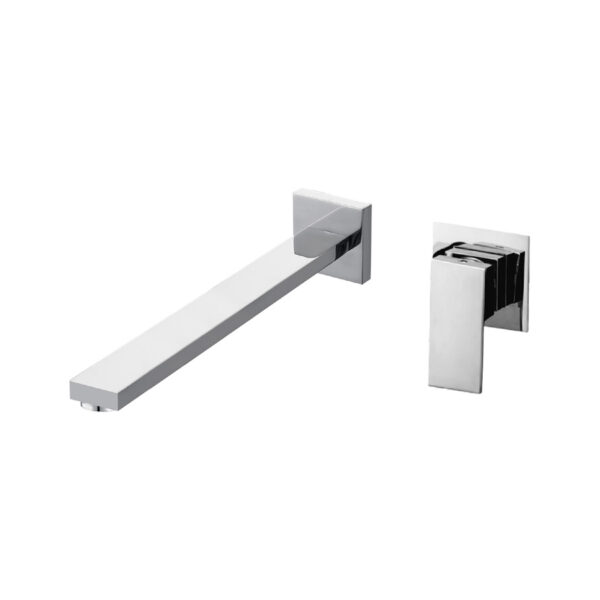 Ultra - modern Wall - mounted Rectangle Silver Faucet for Modern Bathroom Project