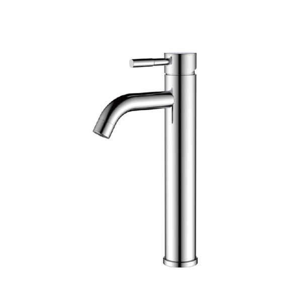 Single-handle Tall-body Basin Faucet with Chrome Finish – Compatible with Bathroom Faucet with SASO