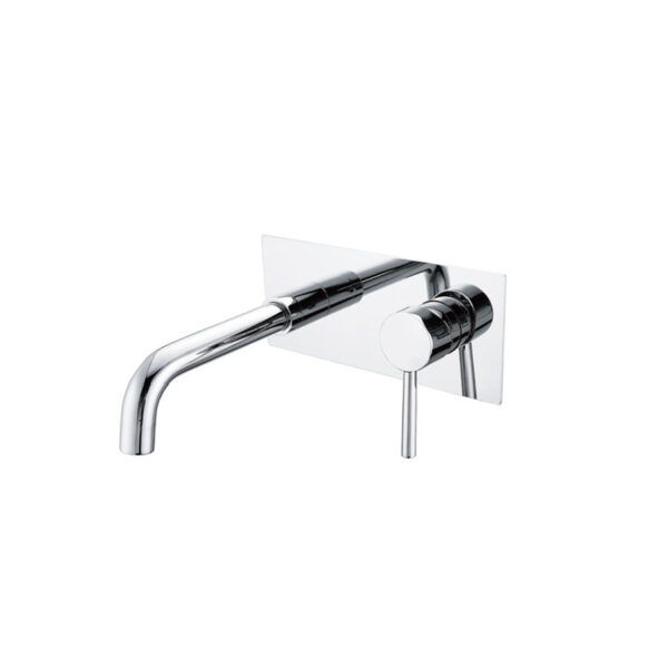 Brushed Nickel Finish Two-piece Wall-mounted Basin Faucet – Ideal Saudi Arabia Faucet for Home Baths