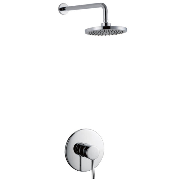 Concealed Shower System with Rainfall Showerhead and Chrome Finish  DT-5007