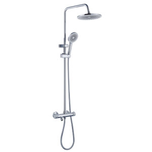 Exposed Rainfall Shower System with Handheld Sprayer and Chrome Finish DT-5014