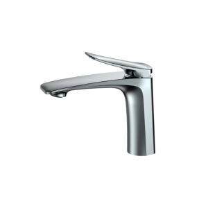 Modern Curved - handle Bathroom Faucet with Multiple Finishes DT-5701