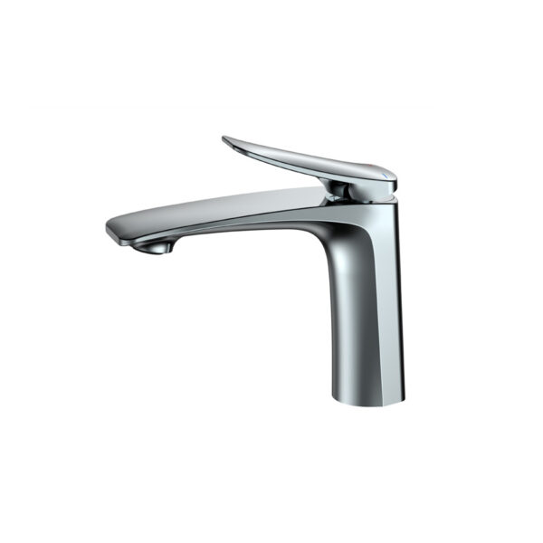 Modern Curved - handle Bathroom Faucet with Multiple Finishes DT-5701