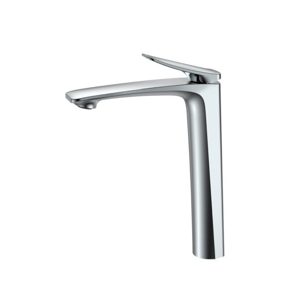 Modern Tall - body Curved - handle Bathroom Faucet with Multiple Finishes DT-5702