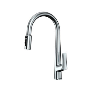 Single - handle Pull - down Kitchen Faucet with Chrome Finish DT-5703