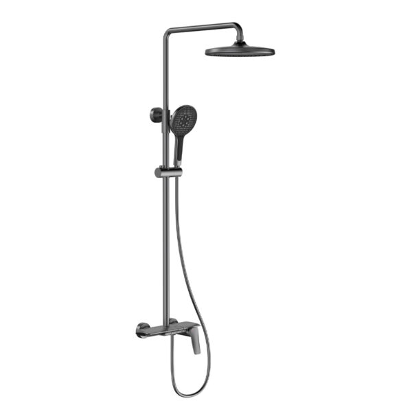 Modern Exposed Rainfall Shower System with Handheld Sprayer and Multiple Finishes DT-5709 - Image 2