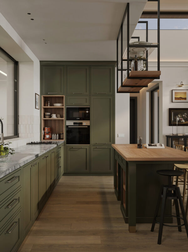 Handleless Island Cabinets with Optimized Prep Zones - Image 2