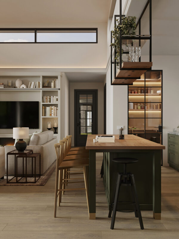Handleless Island Cabinets with Optimized Prep Zones - Image 3