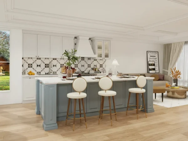 Elegant Two-Tone Kitchen with American Cabinet Refacing - Image 2