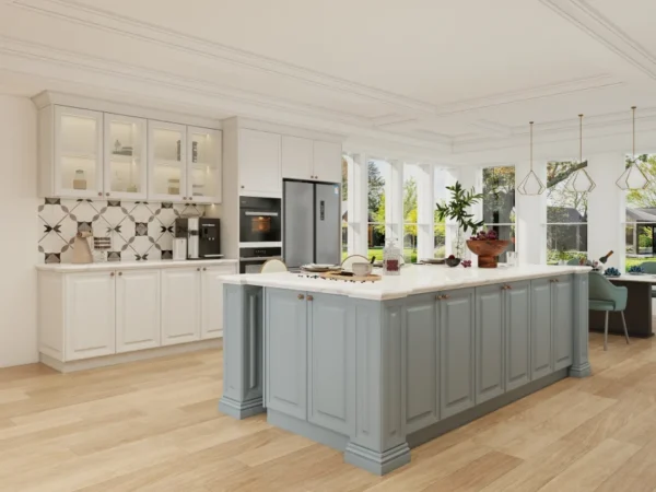 Elegant Two-Tone Kitchen with American Cabinet Refacing - Image 3