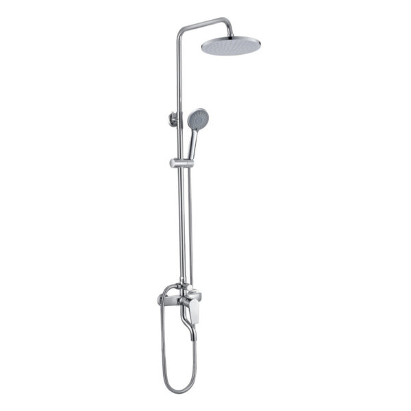 Exposed Rainfall Shower System with Handheld Sprayer and Chrome Finish DT-3301