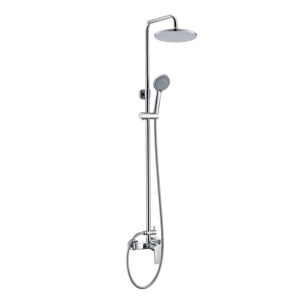 Exposed Rainfall Shower System with Handheld Sprayer and Chrome Finish DT-3302