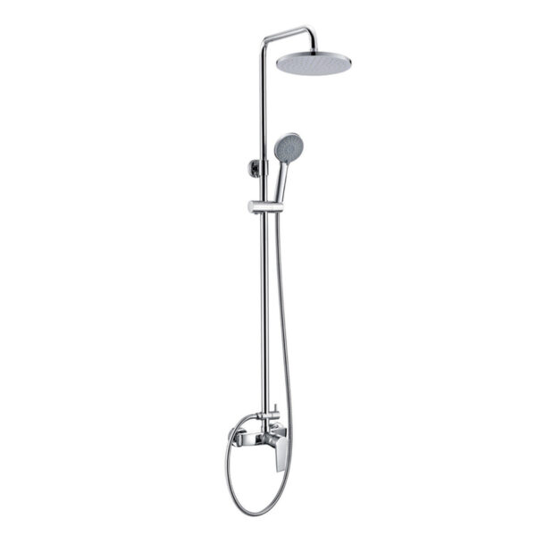 Exposed Rainfall Shower System with Handheld Sprayer and Chrome Finish DT-3302