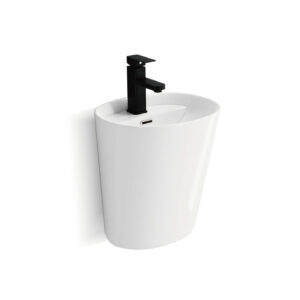 GP - 051 Modern Oval - shaped Wall - Hung Basin | 400×340×600mm | Wall - Mounted Installation
