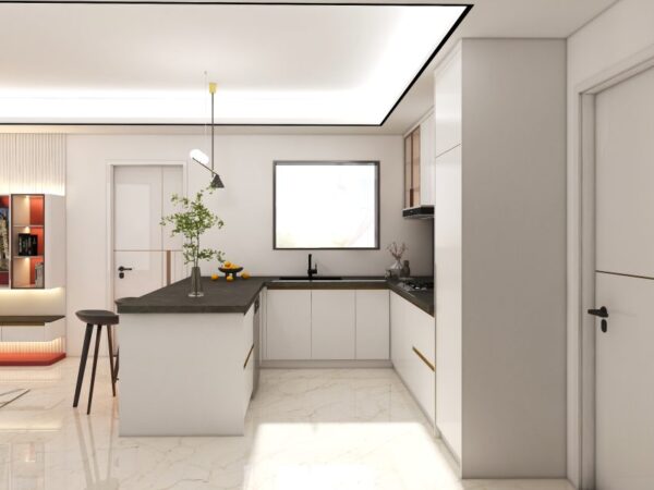Glossy White Cabinets for Welcoming Kitchen Atmospheres - Image 4