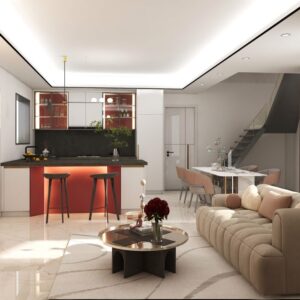 Glossy White Cabinets for Welcoming Kitchen Atmospheres