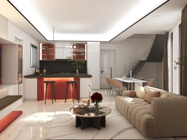 Glossy White Cabinets for Welcoming Kitchen Atmospheres