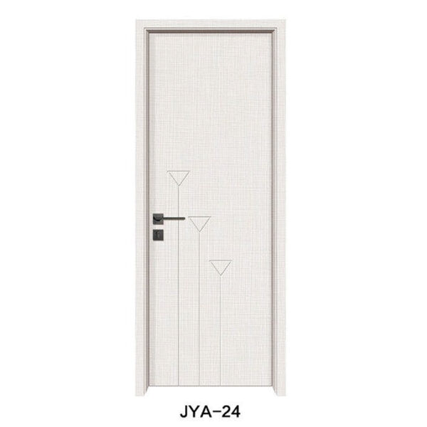 WPC Door with White Curved Circle Decoration - Image 3