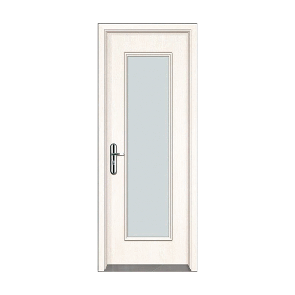 WPC Door with Long - strip Glass Panel
