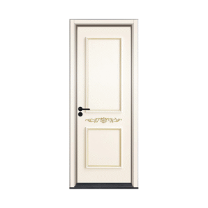 Elegant WPC Door Featuring Gold Accents