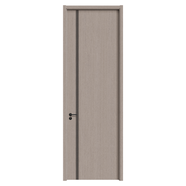 Carbon Crystal Doors with Smooth Light Gray Surfaces & Natural Wood - like Textures