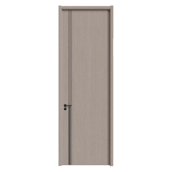 Carbon Crystal Doors with Smooth Light Gray Surfaces & Natural Wood - like Textures - Image 3