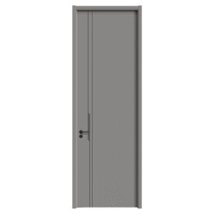 Carbon Crystal Door Khaki & Dark Gray Series Paint-free Solid Wood Door Carbon Crystal Panel Synchronous Flat Press & Carving