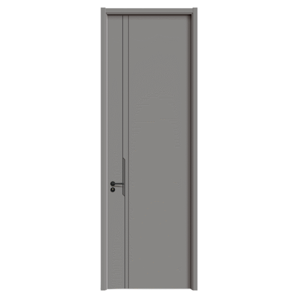 Carbon Crystal Door Khaki & Dark Gray Series Paint-free Solid Wood Door Carbon Crystal Panel Synchronous Flat Press & Carving