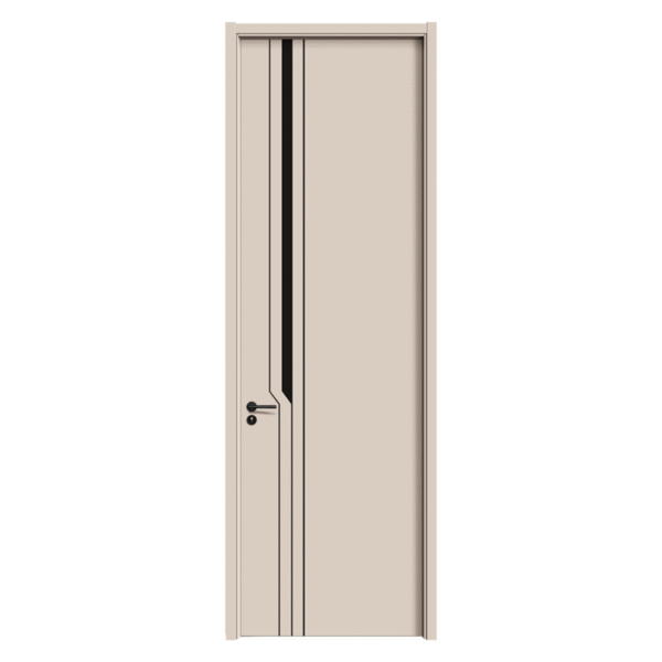 Carbon Crystal Door Khaki & Dark Gray Series Paint-free Solid Wood Door Carbon Crystal Panel Synchronous Flat Press & Carving - Image 3