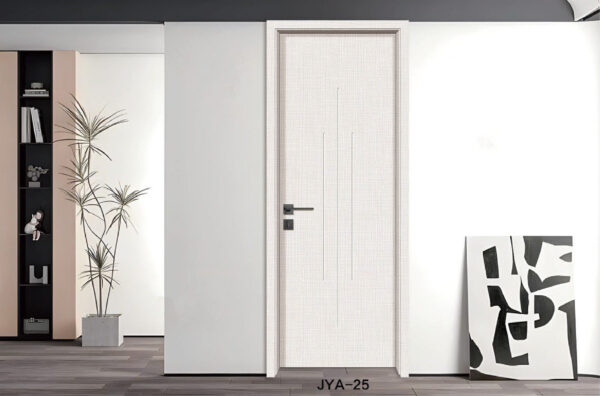 WPC Door with White Curved Circle Decoration - Image 4