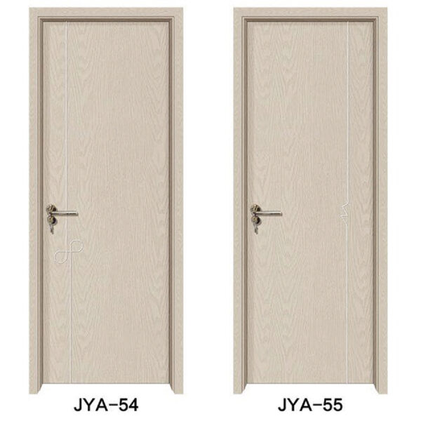 Modern WPC Door with White Decorative Lines - Image 3
