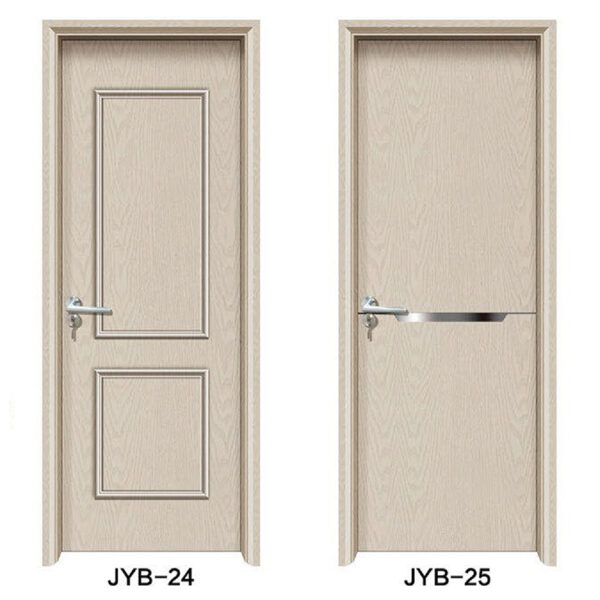 Light - wood WPC Door featuring Gold Arrow Motif - Image 5