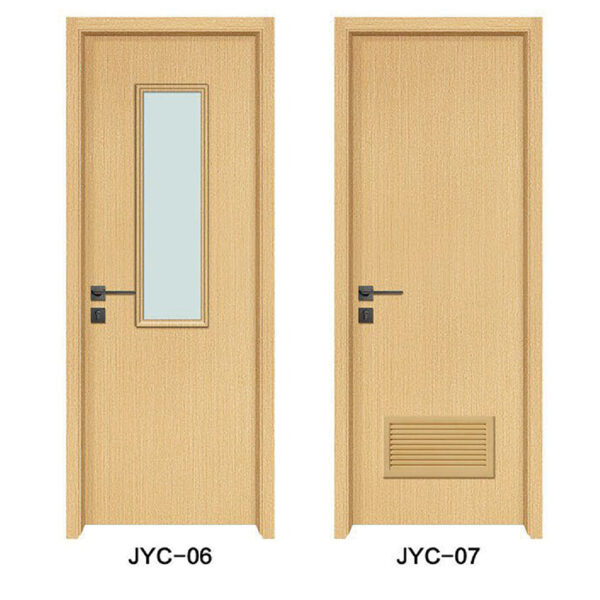 WPC Door with Long - strip Glass Panel - Image 4